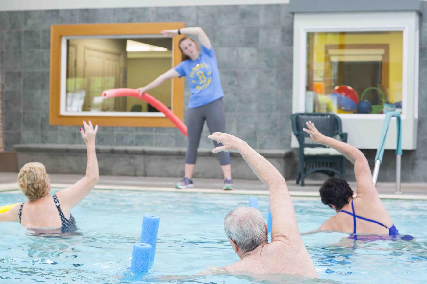 Hillcrest | Seniors exercising in pool