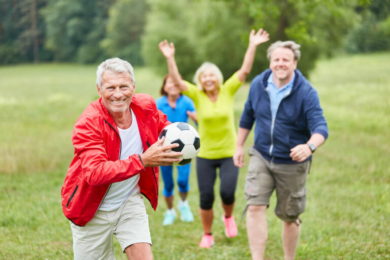 Hillcrest | Seniors playing soccer