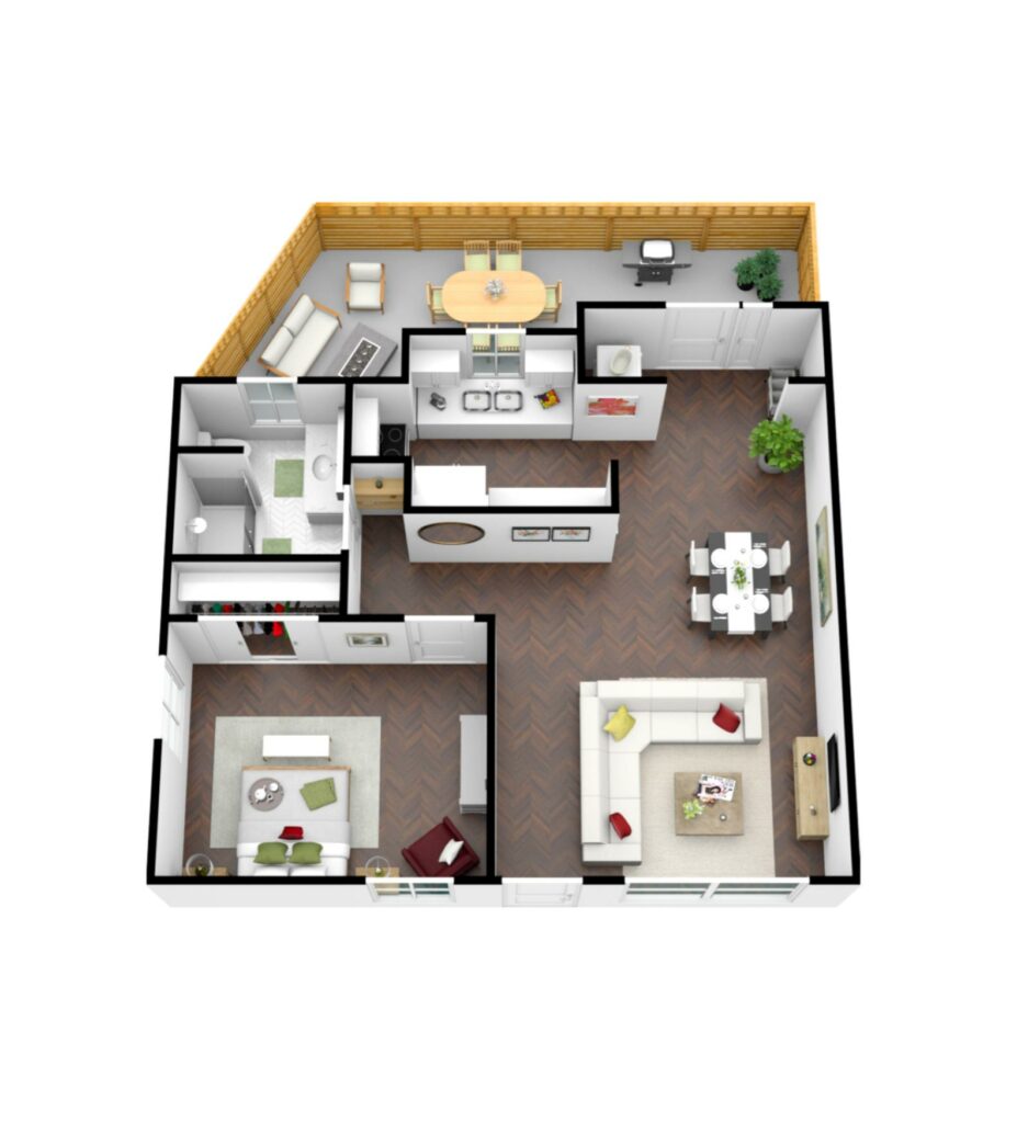 Hillcrest | Floorplan 671 sq. ft.