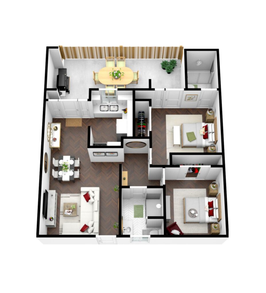 HIllcrest | Floorplan 909 sq. ft.