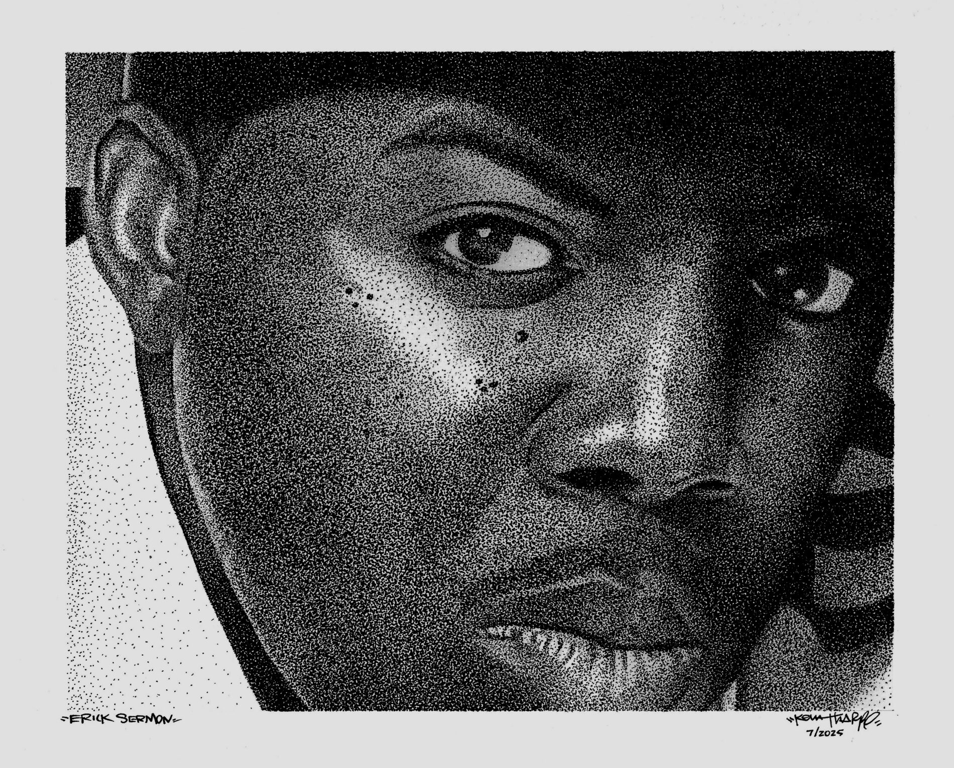 Erick Sermon Stippling by K. Tharpe