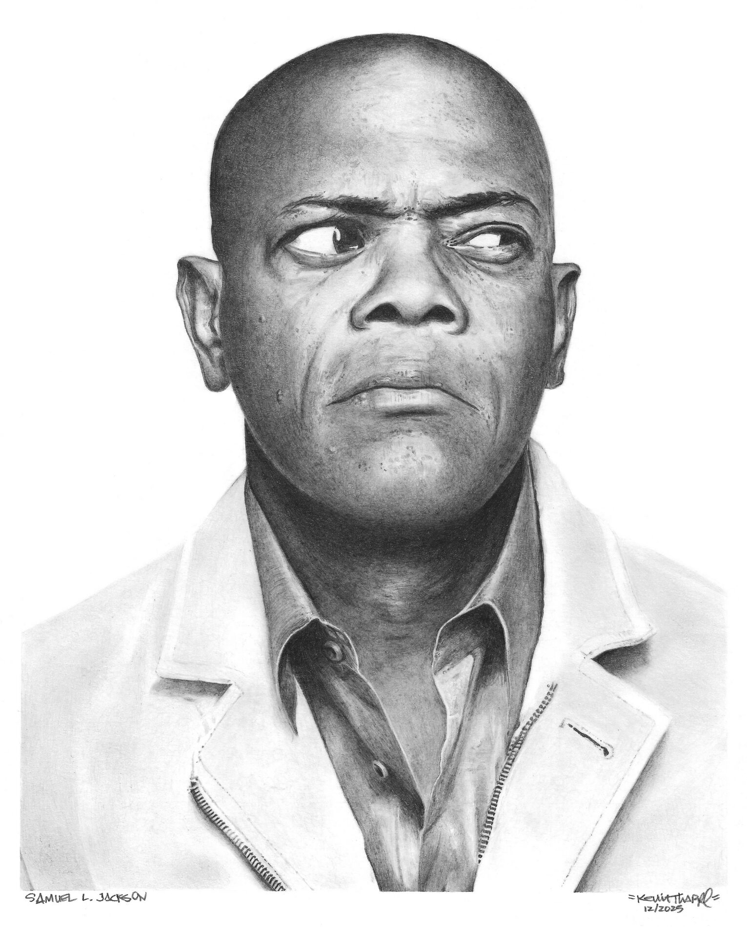 Sam Jackson in graphite by K.Tharpe